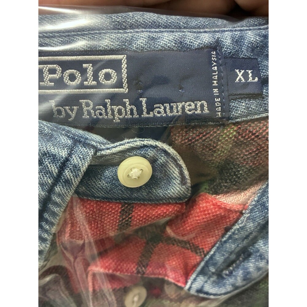 Polo Ralph Lauren Men’s Vintage 90s Plaid Shirt Size XL - Picture 8 of 8